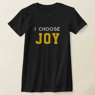 Camiseta Fitted Gold JOY Celebration Black T-Shirt