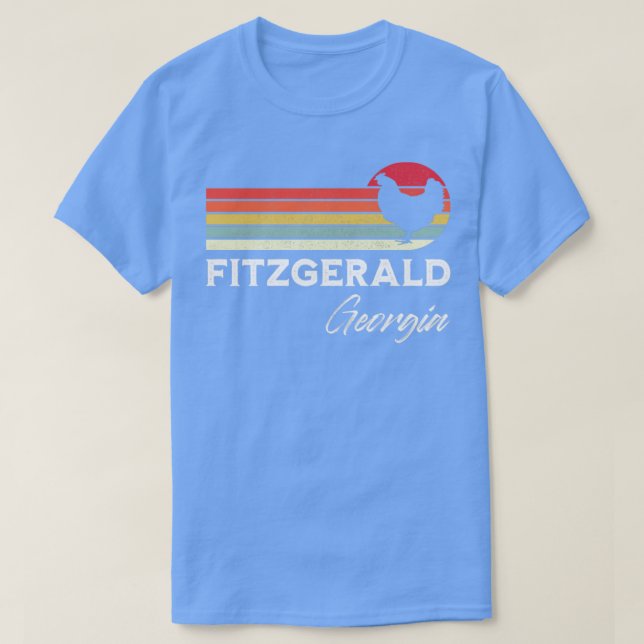 Camiseta Fitzgerald Georgia Retro Chicken Lover Souvenir (Frente do Design)