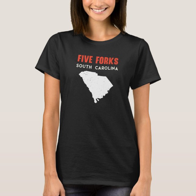 Camiseta Five Forks South Carolina USA State America Travel (Frente)