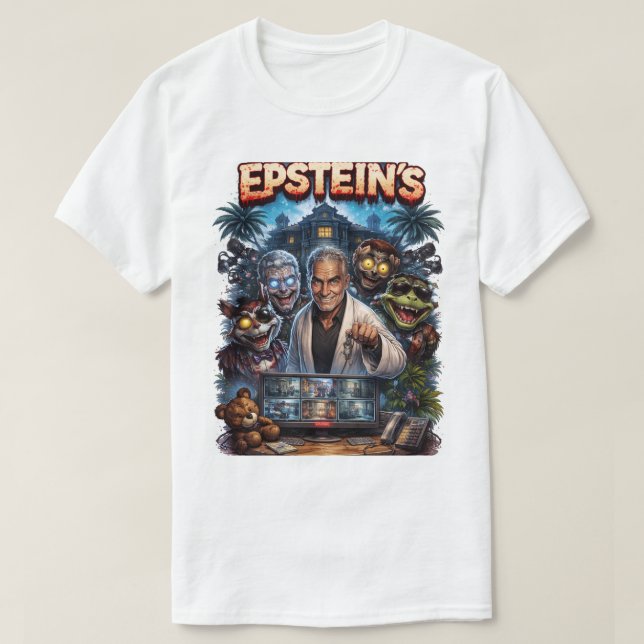 Camiseta Five Nights Horror Island | Noite Assusta (Frente do Design)