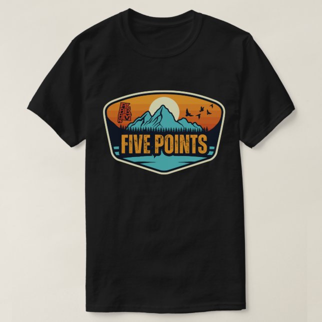 Camiseta Five Points, Alabama (Frente do Design)