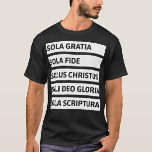 Camiseta Five Solas  Sola Gratia Sola Fide Soli Deo Gloria