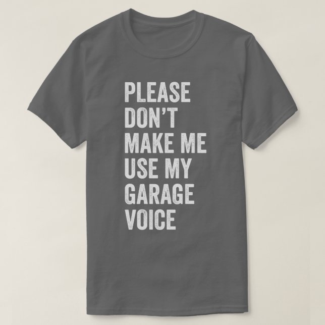 Camiseta Fixação automática mecânica de voz de garagem engr (Frente do Design)