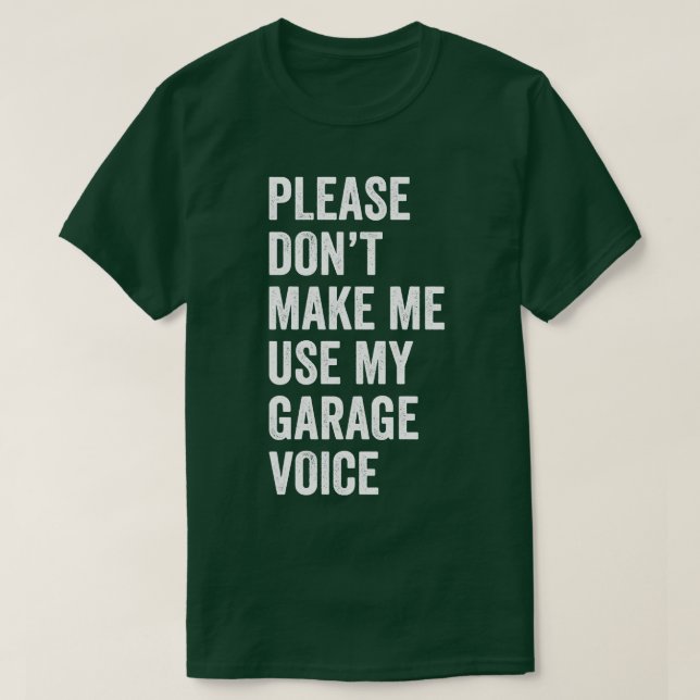 Camiseta Fixação automática mecânica de voz de garagem engr (Frente do Design)