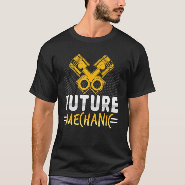 Camiseta Fixação Futura De Automóveis Mecânicos De Engenhei (Frente)