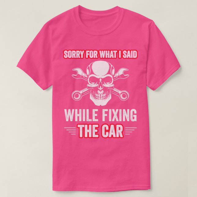 Camiseta Fixação Mecânica de Garagem Engraçada Automática (Frente do Design)