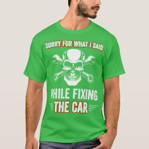 Camiseta Fixação Mecânica de Garagem Engraçada Automática