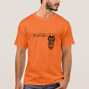 Camiseta "fixe máscara africana da sua cara"