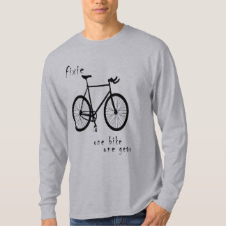 Camiseta Fixie - uma engrenagem da bicicleta uma (simples)