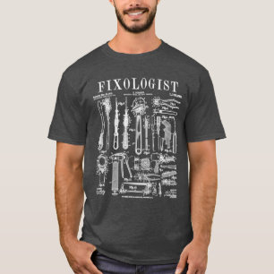 Camiseta Fixologista Mecânico de Reparo de Carros Ferrament