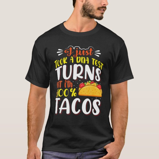 Camiseta Fiz Um Teste De DNA, Cinco De Mayo Para O Mexicano (Frente)