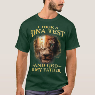 Camiseta Fiz Um Teste De DNA E Deus É Meu Pai Leão Jesus