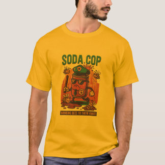 Camiseta Fizz Force Soda Cop T-Shirt – Funny Retro