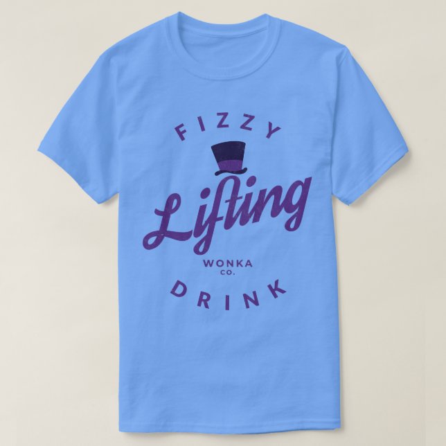 Camiseta Fizzy Levantando Bebida Wonka Co vintage (Frente do Design)