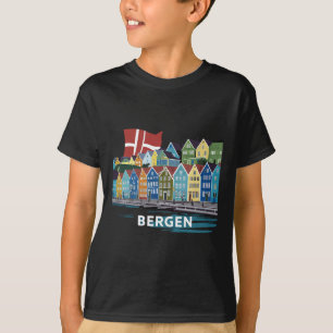 Camiseta Fjord Bergen Noruega Fantasia Fiordes da Noruega P