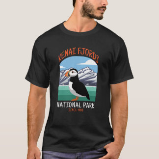 Camiseta Fjordos Kenai Parque Nacional dos EUA Papagaio-do-