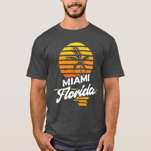Camiseta FL Miami Summer Vacation Palm Trees Retro Florida