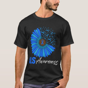 Camiseta Fla de conscientização da ELA de girassol, apoiado