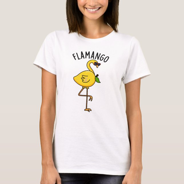 Camiseta Fla-mango Funny Flamingo Pun (Frente)