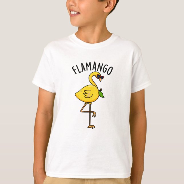 Camiseta Fla-mango Funny Flamingo Pun (Frente)