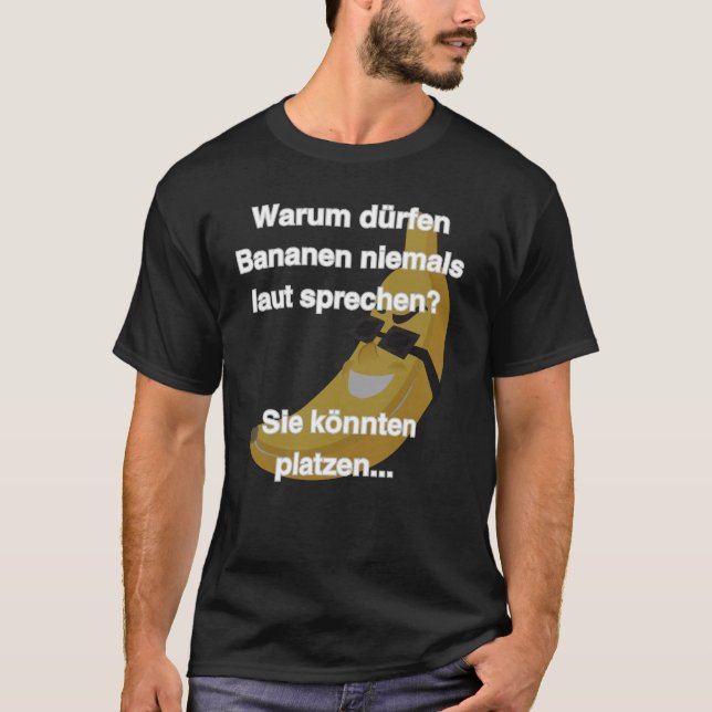 Camiseta Flachwitz Banane die Platz Comic Design (Frente)