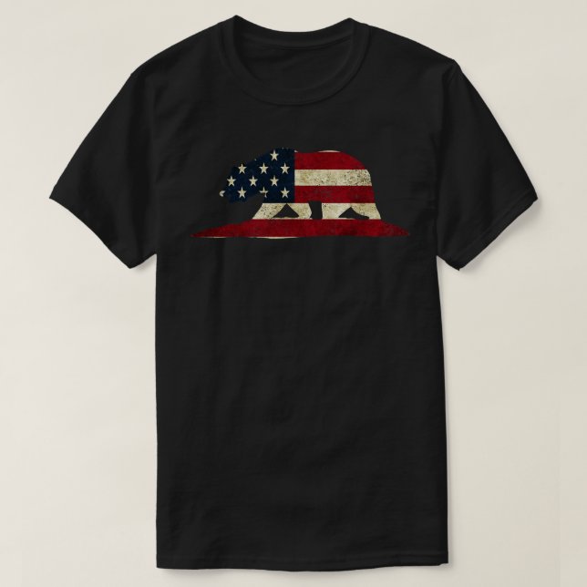 Camiseta Flag Bear Americano (Frente do Design)