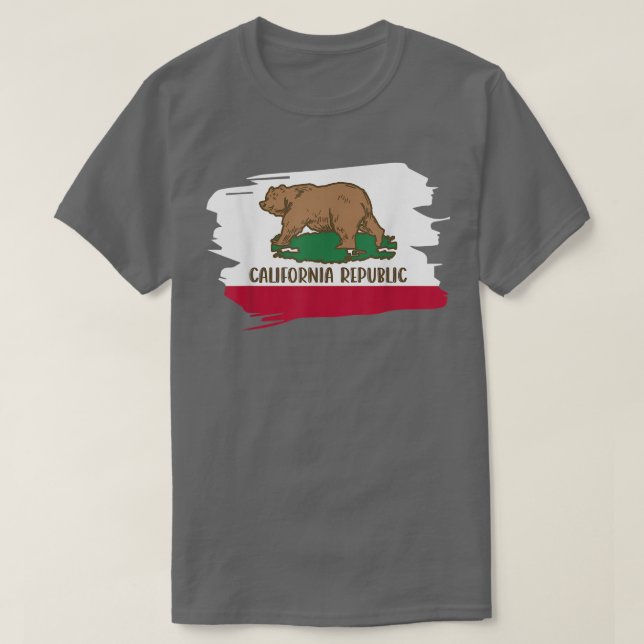 Camiseta Flag Bear da Califórnia 484 (Frente do Design)