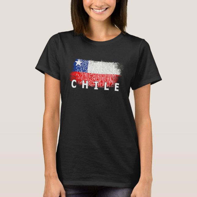 Camiseta Flag Chile Nationality State Origin (Frente)