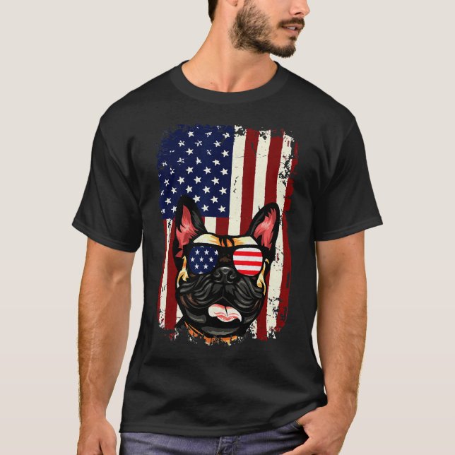 Camiseta Flag French Buldog (Frente)