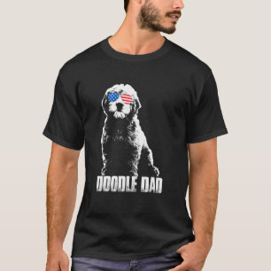 Camiseta Flag Goldendoododle O Pai De Presente De Dood, Mam