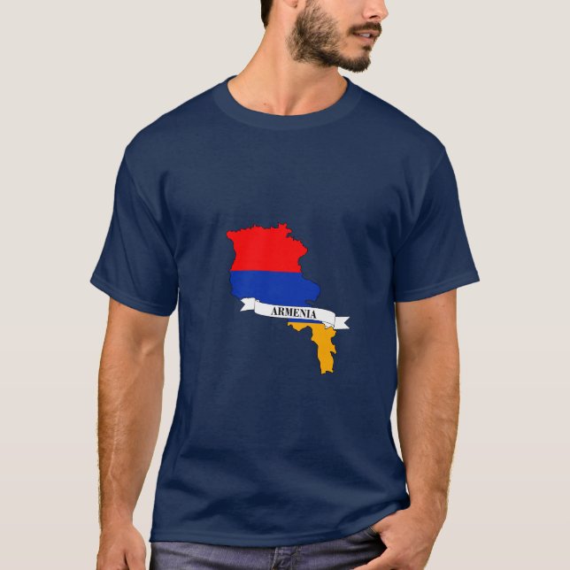Camiseta flag map of armenia (Frente)