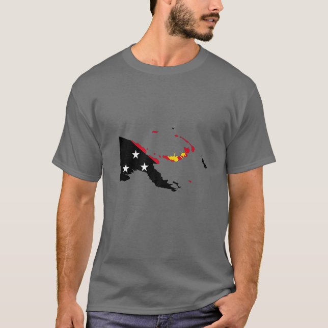 Camiseta Flag Map Of Papua New Guinea (Frente)