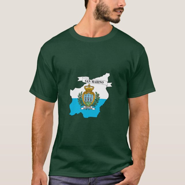 Camiseta  Flag map of San Marino (Frente)