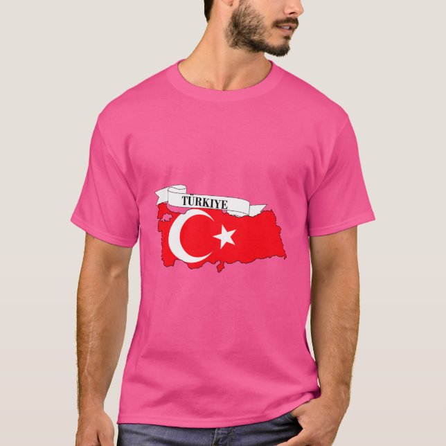 Camiseta Flag map of Turkey (Frente)
