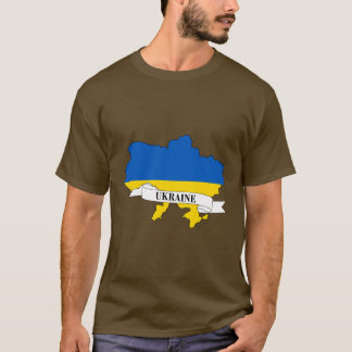 Camiseta Flag map of Ukraine