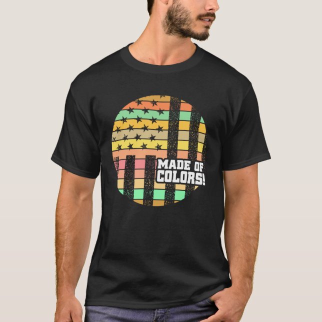 Camiseta Flag Of Colorful Artists Artwork (Frente)