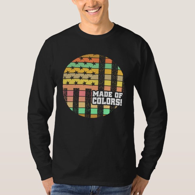 Camiseta Flag Of Colorful Artists Artwork (Frente)