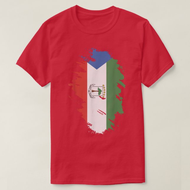 Camiseta Flag of Equatorial Guinea  Tee Tees T  T  (Frente do Design)