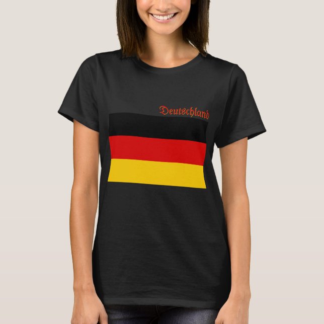 Camiseta Flag of Germany custom-cut  (Frente)