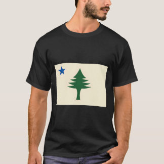 Camiseta Flag Of Maine 1901 Maine State Flag E Tree State