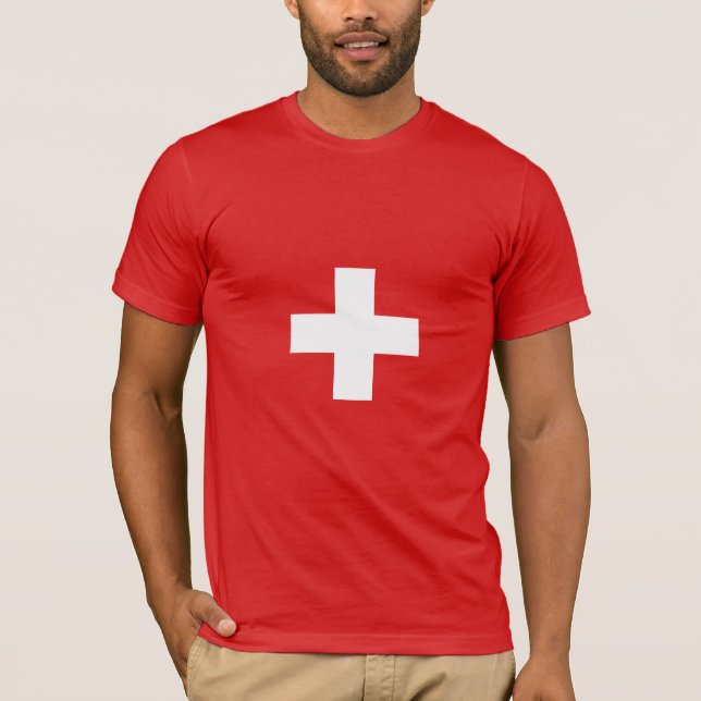 Camiseta Flag of Switzerland Svizzera - Suíça Suisse - (Frente)