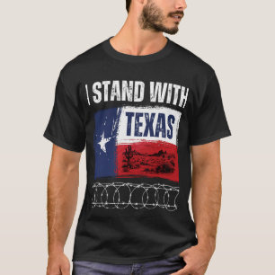 Camiseta Flag USA State Texas I Stand With Texas