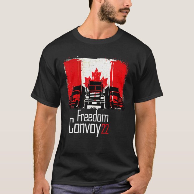 Camiseta Flagge Der Kanadischen, Voo da Liberdade do Canadá (Frente)