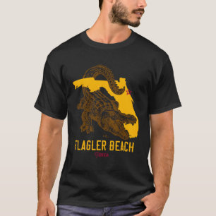 Camiseta Flagler Beach Flagler Fl Aligator Surf de Férias