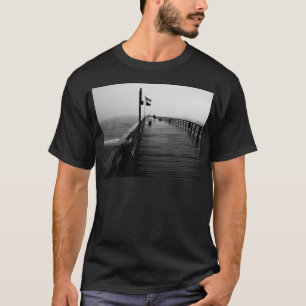 Camiseta Flagler Beach Pier Black and White Photoshop