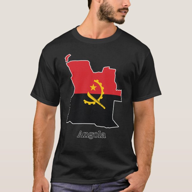 Camiseta Flags and countries Angola (Frente)