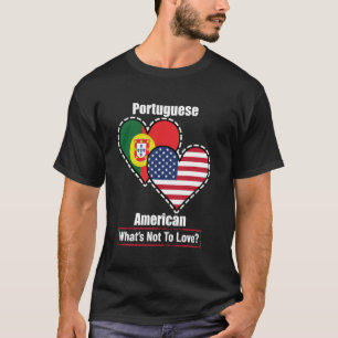 Camiseta Flags de Coração Português-Americano O que não se