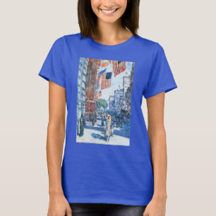 Camiseta Flags Fifth Avenue de Childe Hassam, Arte Antigo