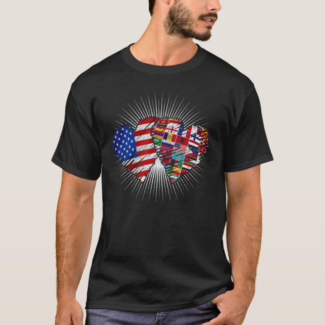 Camiseta Flags of the Countries of the World International  (Frente)