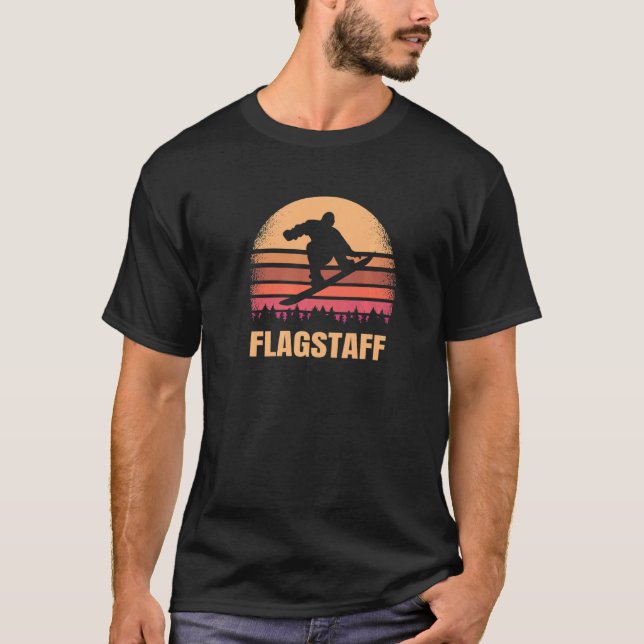 Camiseta Flagstaff Arizona Snowboard Outdoor Vintage Az (Frente)